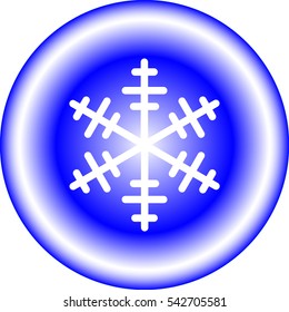 Snowflake icon in ball. Vector eps 10