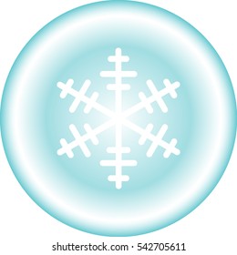 Snowflake icon in ball. Vector eps 10
