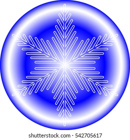 Snowflake icon in ball. Vector eps 10