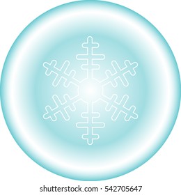 Snowflake icon in ball. Vector eps 10