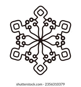 Icono de copo de nieve, hermoso diseño, material vector