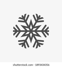 Schneeflocken-Symbol mit schwarzer Farbe