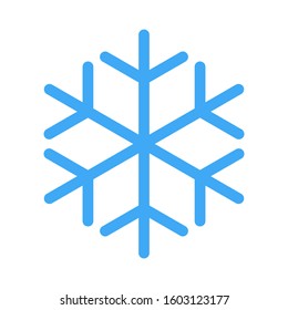 Snowflake icon blue color cold weather sign vector illustration