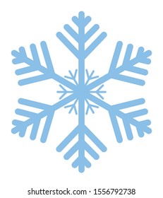 Snowflake Icon Blue Ice Crystal Winter Symbol Christmas Logo Sign