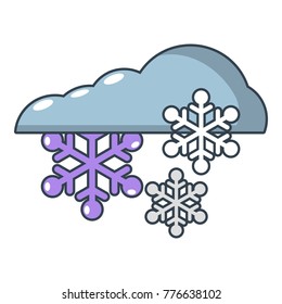 Snowflake icon. Cartoon illustration of snowflake vector icon for web