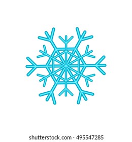 Snowflake Icon In Cartoon Style Isolated On White Background Vector Illustration