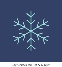 Icono del copo de nieve, Navidades, diseño simple del Vector