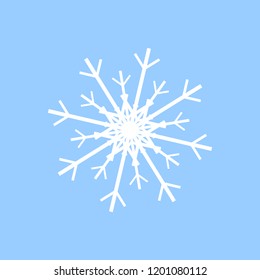 Snowflake icon, Christmas symbol, flat graphic design template, Xmas sign, Winter time, vector illustration