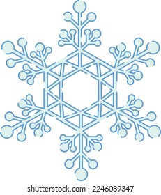 Schneeflocken-Symbol. Weihnachts- oder Winterdesign. isoliertes Material. Schneekristal.