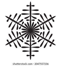 Snowflake icon. Christmas and winter sign. Vector pattern isolated on white background