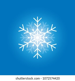 Snowflake, Snowflake icon, Christmas and winter theme, vector illustration