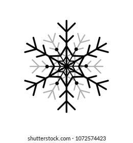 Snowflake, Snowflake icon, Christmas and winter theme, vector illustration
