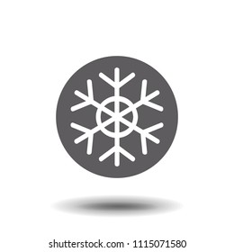 Snowflake icon. Christmas and winter theme. Simple flat black illustration on white background.