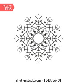 Snowflake icon. Christmas and winter theme. Simple flat black illustration on white background.