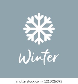 Snowflake icon. Christmas and winter theme. Simple flat black illustration on white background