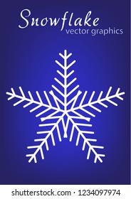 Snowflake icon. Christmas and winter theme. 