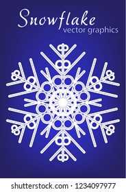 Snowflake icon. Christmas and winter theme. 