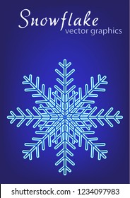 Snowflake icon. Christmas and winter theme. 