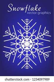 Snowflake icon. Christmas and winter theme. 