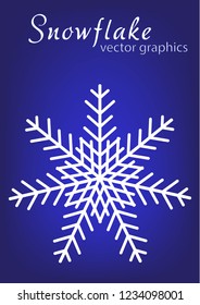 Snowflake icon. Christmas and winter theme. 