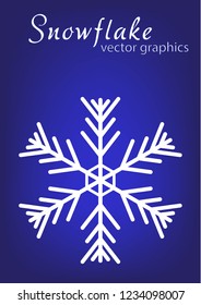 Snowflake icon. Christmas and winter theme. 
