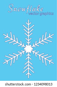 Snowflake icon. Christmas and winter theme. 