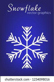Snowflake icon. Christmas and winter theme. 