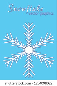 Snowflake icon. Christmas and winter theme. 