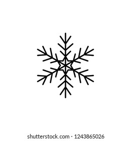 Snowflake icon. Christmas and winter theme. Simple outline illustration