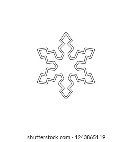 Snowflake icon. Christmas and winter theme. Simple outline illustration