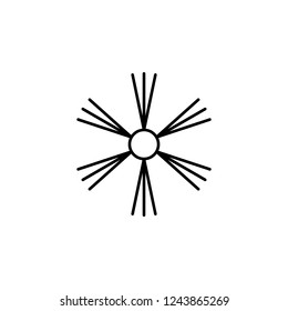 Snowflake icon. Christmas and winter theme. Simple outline illustration