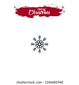 Snowflake icon. Christmas and winter theme. Flat black illustration on white background