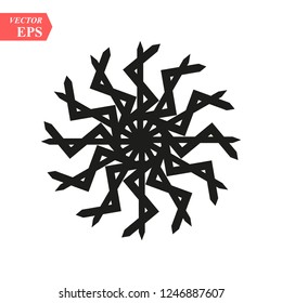 Snowflake icon. Christmas and winter theme. Simple flat black illustration on white background.