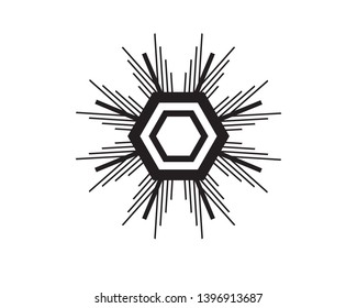 Snowflake icon, Christmas and winter theme, Simple flat illustration - Vector
