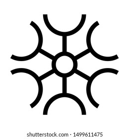 Snowflake icon. Christmas and winter theme. Simple flat black illustration on white background.