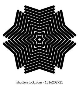 Snowflake icon. Christmas and winter theme. Simple flat black illustration on white background.