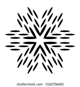 Snowflake icon. Christmas and winter theme. Simple flat black illustration on white background.