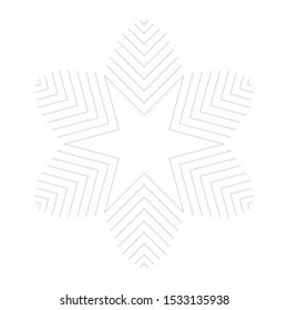 Snowflake icon. Christmas and winter theme. Simple flat black illustration on white background.