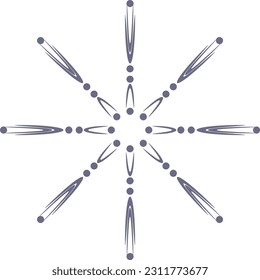 Snowflake icon. Christmas and winter theme. Simple flat black illustration on a white background.