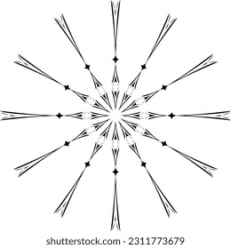 Snowflake icon. Christmas and winter theme. Simple flat black illustration on a white background.