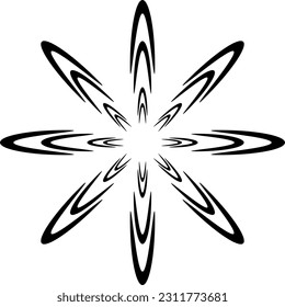 Snowflake icon. Christmas and winter theme. Simple flat black illustration on a white background.