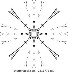 Snowflake icon. Christmas and winter theme. Simple flat black illustration on a white background.