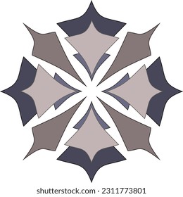 Schneeflocken-Symbol. Weihnachten und Winter.
