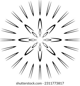 Snowflake icon. Christmas and winter theme. Simple flat black illustration on a white background.