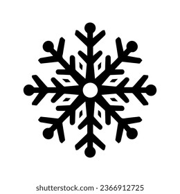 Snowflake icon. Christmas and winter theme. Vector illustration