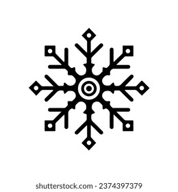 Snowflake icon. Christmas and winter theme. Vector illustration
