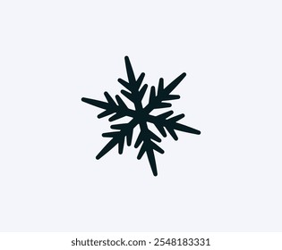 Schneeflocken-Symbol. Weihnachten und Winter Thema.
