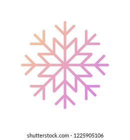 Snowflake icon. Christmas and Winter icon. vector illustration.