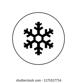Snowflake icon in circle, logo on white background