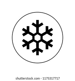 Snowflake icon in circle, logo on white background